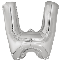 Large Letter W Silver